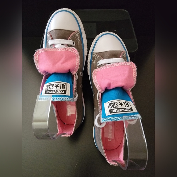 Converse All Star Double Tongue Gray/Pink size Junior US 3/EUR 35 - Picture 4 of 12